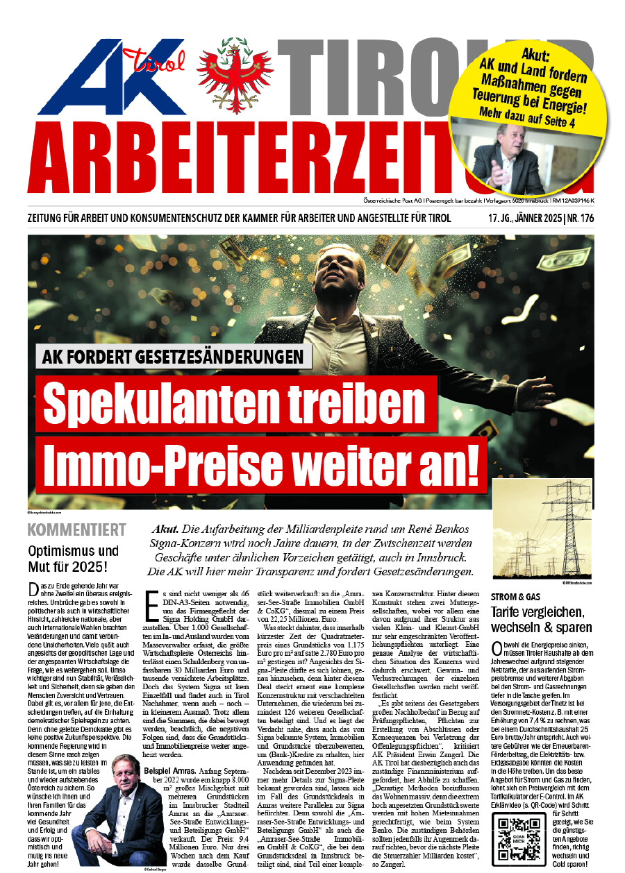 Titelseite AZ Jänner 2025