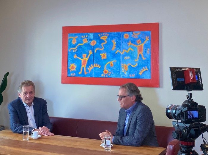 AK Präsident Erwin Zangerl im Interview mit Hubert Trenkwalder © AK Tirol AK Tirol Präsident Erwin Zangerl im Interview mit Hubsi Trenkwalder © AK Tirol