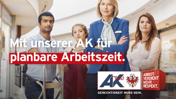 © Robert Staudinger, TBWA Verkäufer fordern: Mit unserer AK für planbare Arbeitszeiten © Robert Staudinger, TBWA