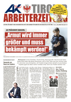 Titelseite Tiroler Arbeiterzeitung Juni 2022 © AK Tirol