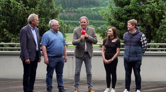 Interviewsituation beim Landesverband des Roten Kreuzes