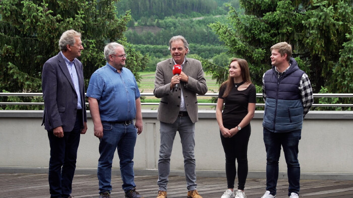 Interviewsituation beim Landesverband des Roten Kreuzes