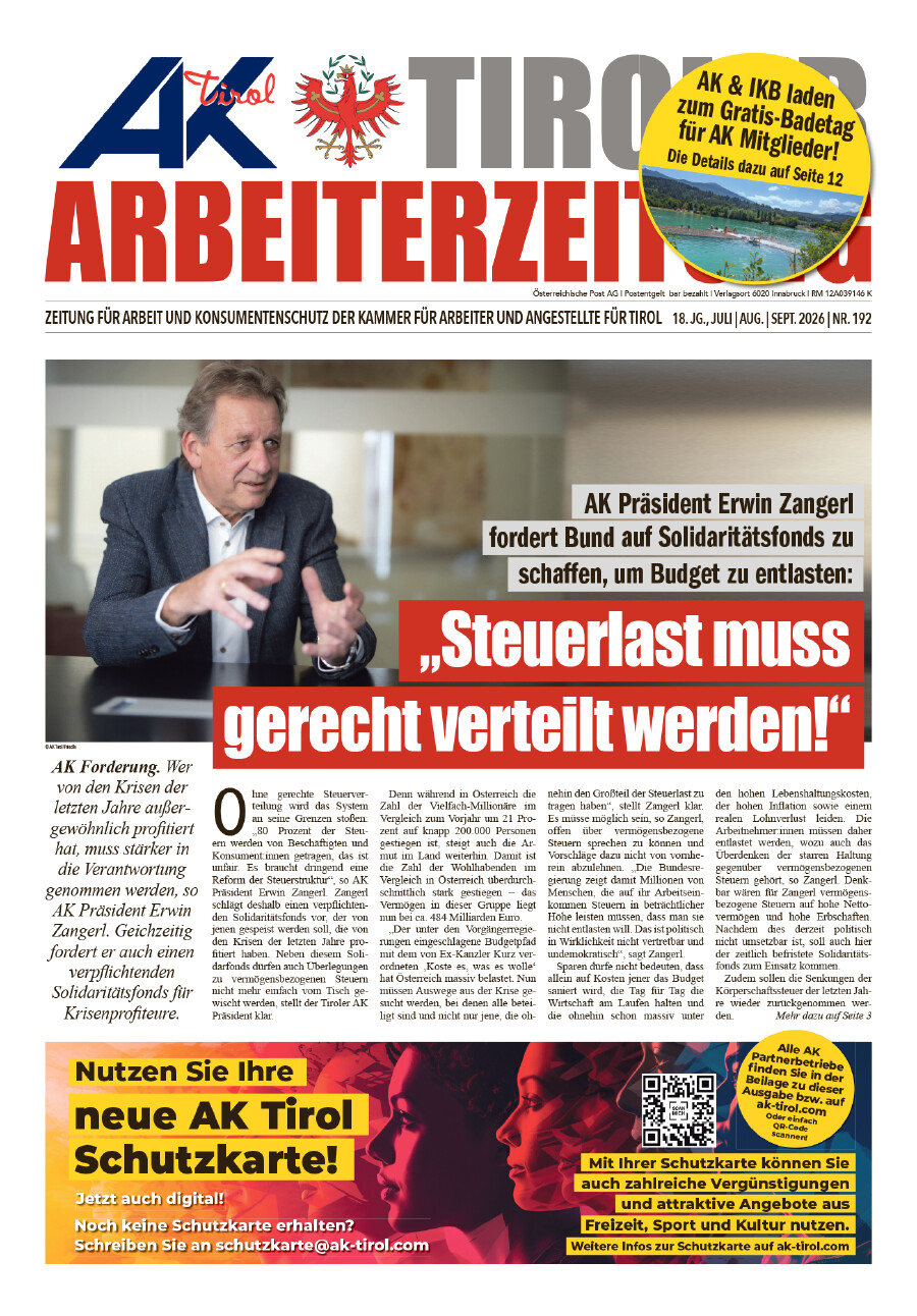 Titelseite AZ Juli/August/September 2026