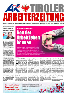 Titelseite AZ Ausgabe Dezember © AK Tirol
