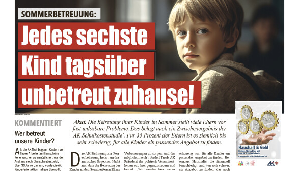 Titelseite Tiroler Arbeiterzeitung Juli 2024