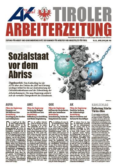 Tiroler Arbeiterzeitung - Ausgabe April 2018