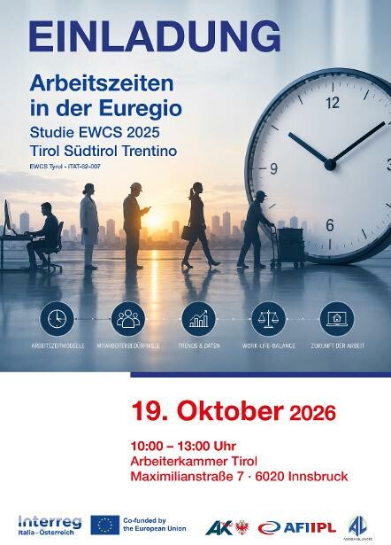 Einladung zur Pr&auml;sentation der Studie EWCS 2025, Vorderseite