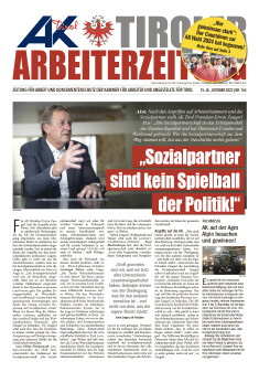 Tiroler Arbeiterzeitung Oktober 2023 © AK Tirol