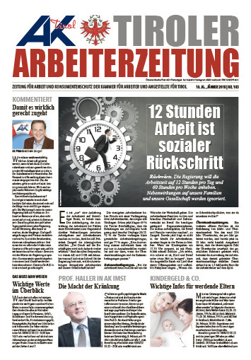 Tiroler Arbeiterzeitung - Ausgabe Jänner 2018