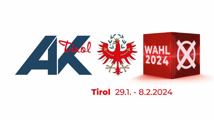 Das AK Tirol Wahllogo für die AK Wahl 2024