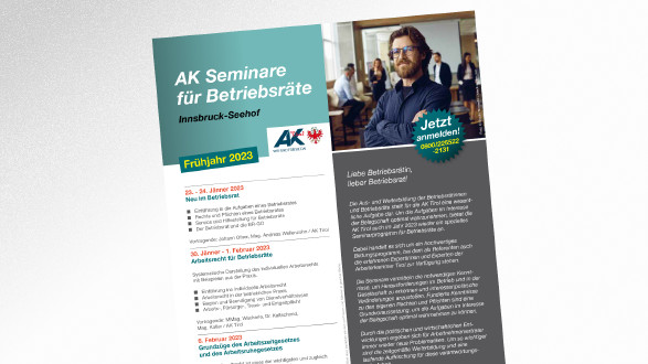 AK Seminare für Betriebsräte © Studio Romantic – stock.adobe.com, AK Tirol
