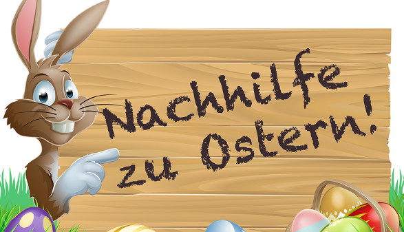 © Fotolia Hase mit Schild Nachhilfe © Fotolia