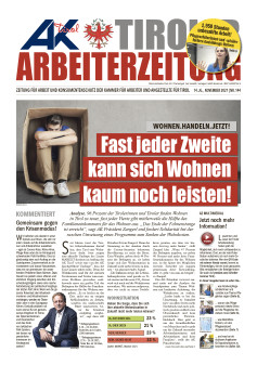 Tiroler Arbeiterzeitung November 2021 © AK Tirol