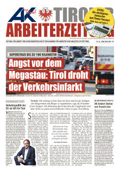 Titelseite Tiroler Arbeiterzeitung Juni 2024