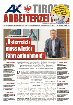 Titelseite Arbeiterzeitung November 2024